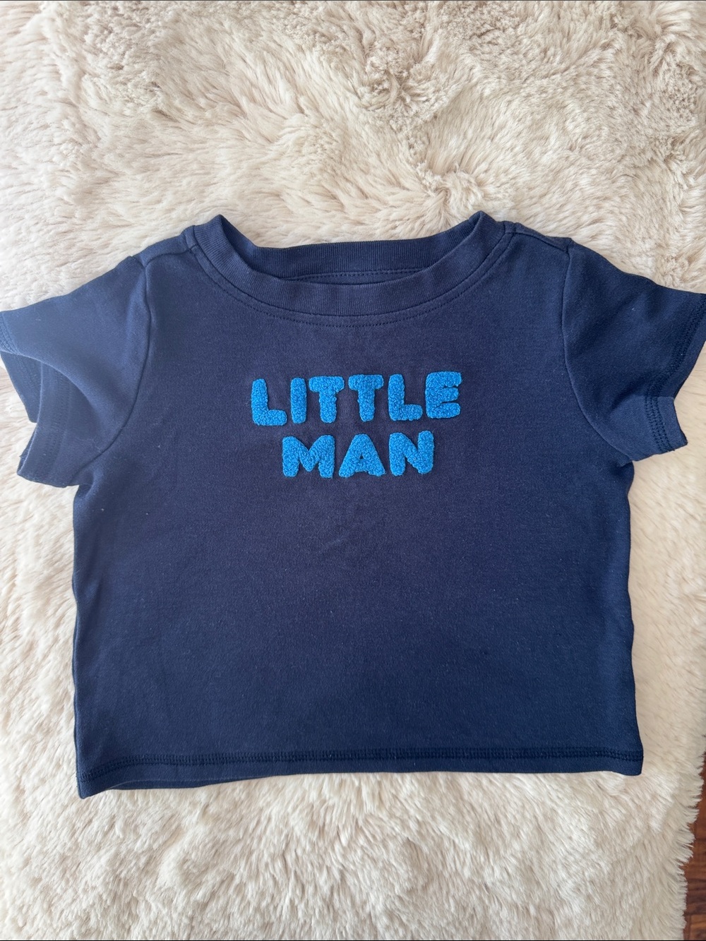 First Impressions 24mos Navy 'Little Man' Tee